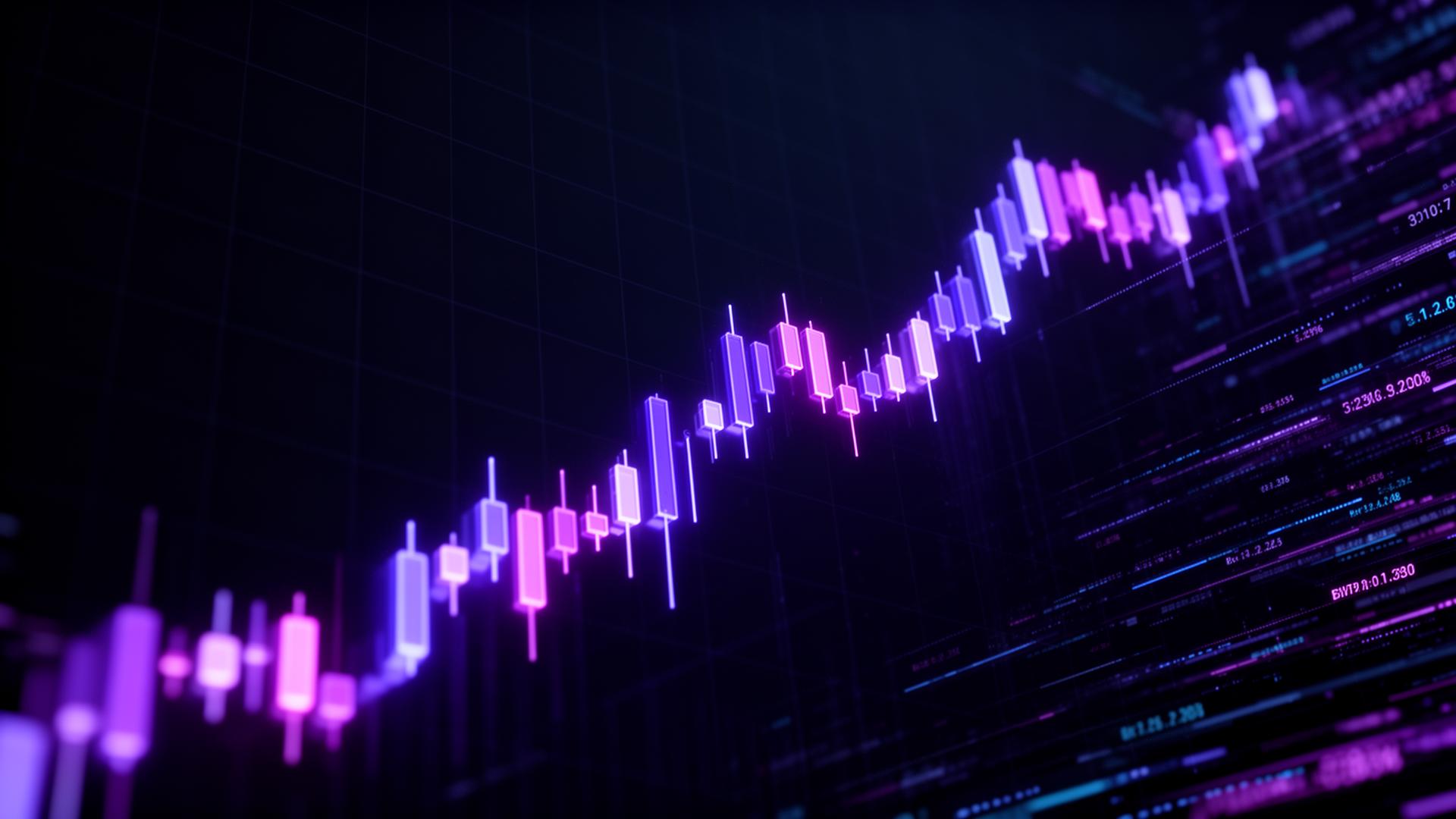 Binary trading chart visualization
